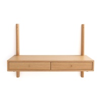 Стол Письменный настенный с 2 ящиками из дуба Badis единый размер каштановый LA REDOUTE INTERIEURS  фото, kupilegko.ru